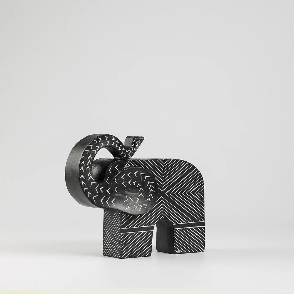

1pc geometric statue, made of durable resin material, used for home decoration/office space, geometric animal art jewelry