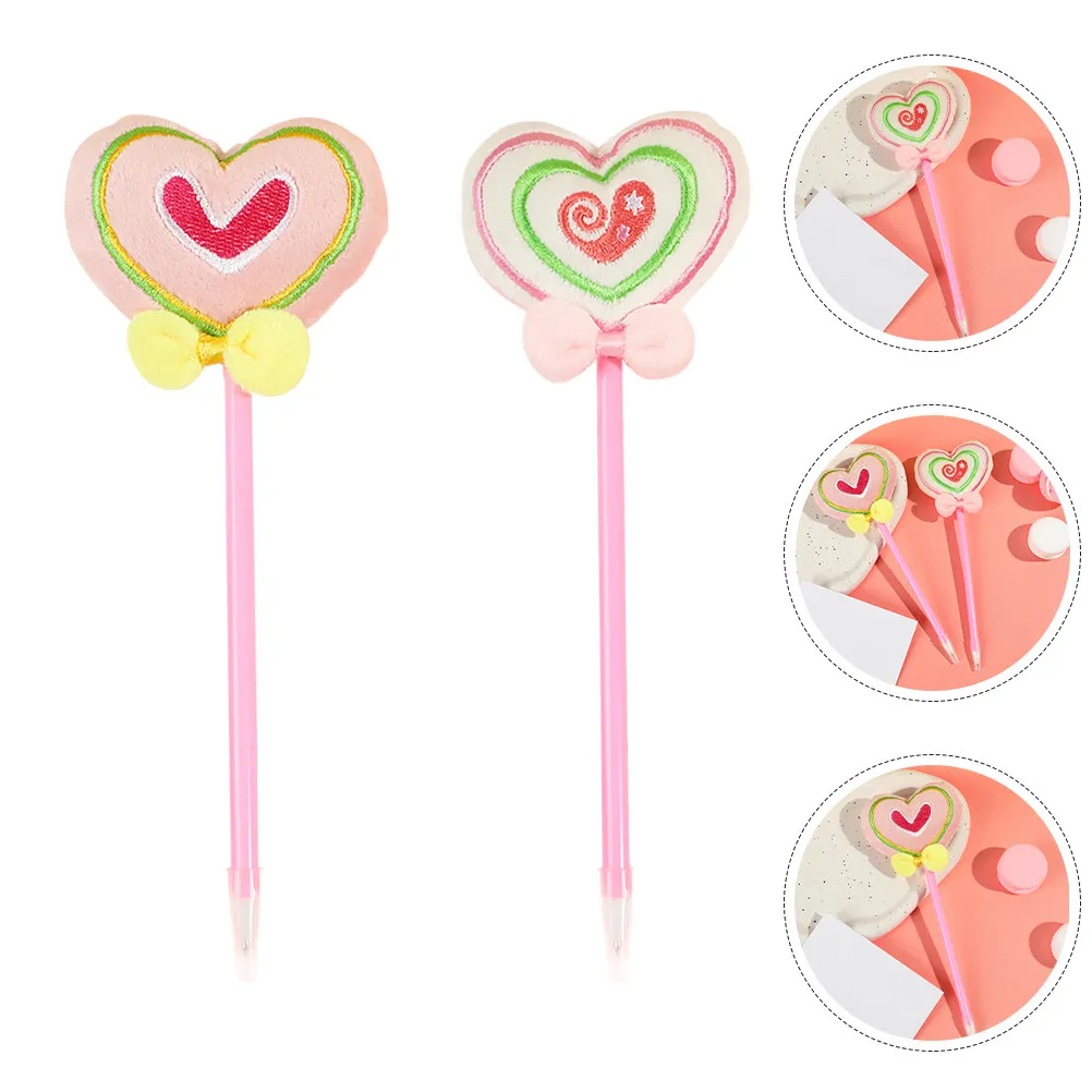 

2Pcs Heart Ballpoint Pens Valentine Smooth Writing Cute Colorful Small Ballpoint Pens Decorative for Journaling
