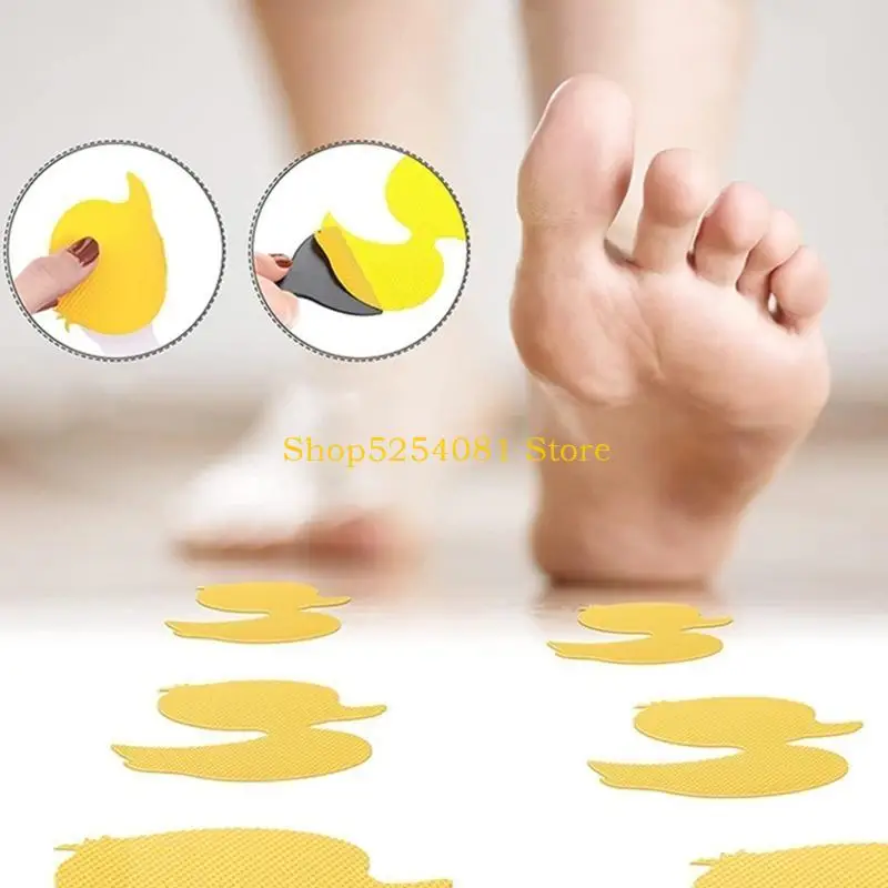 Axyc 12pcs ملصقات حوض الاستحمام غير الانزلاق كرارتون بطة لاصق الأطفال المضاد للانزلاق للدش وحوض الاستحمام مع حمام مكشفية #1