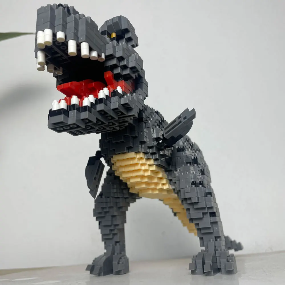 Dinosaur T-Rex/ Velociraptor Micro Building Blocks Models: Fun Puzzle Toy, Perfect Unique Gift,Desktop Decor for Kids