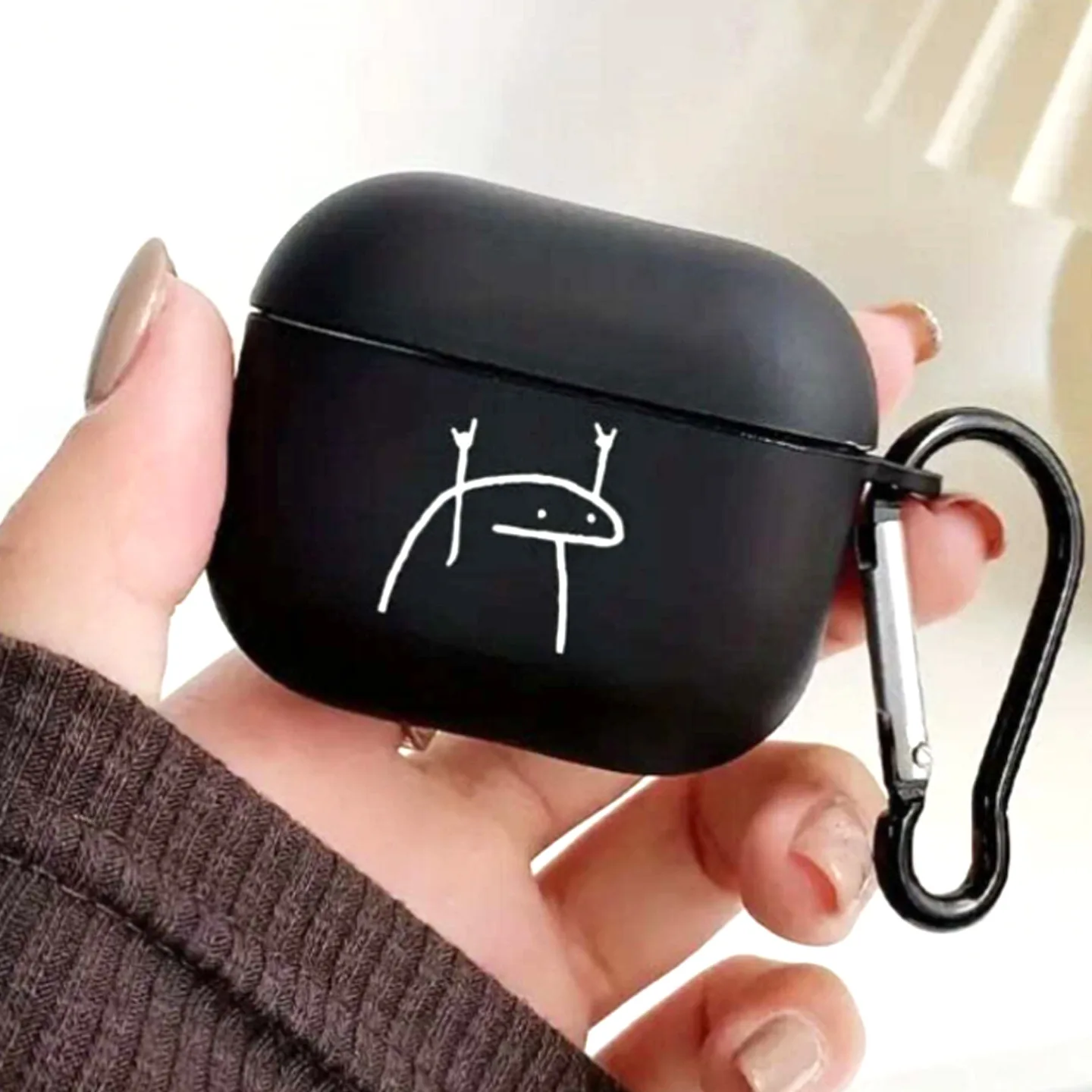 面白いマッチ棒フロストラインマン クリアイヤホンケース AirPods 3/2Pro用 ソフトカバー AirPods2/3/1用 保護アクセサリーシェル