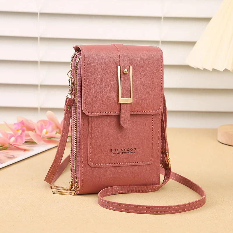 Touch Screen Cell Phone Women Bags Soft Leather Wallets Hand Purses Crossbody Bags for Women Small Handbag Cheap Women\'s Bags