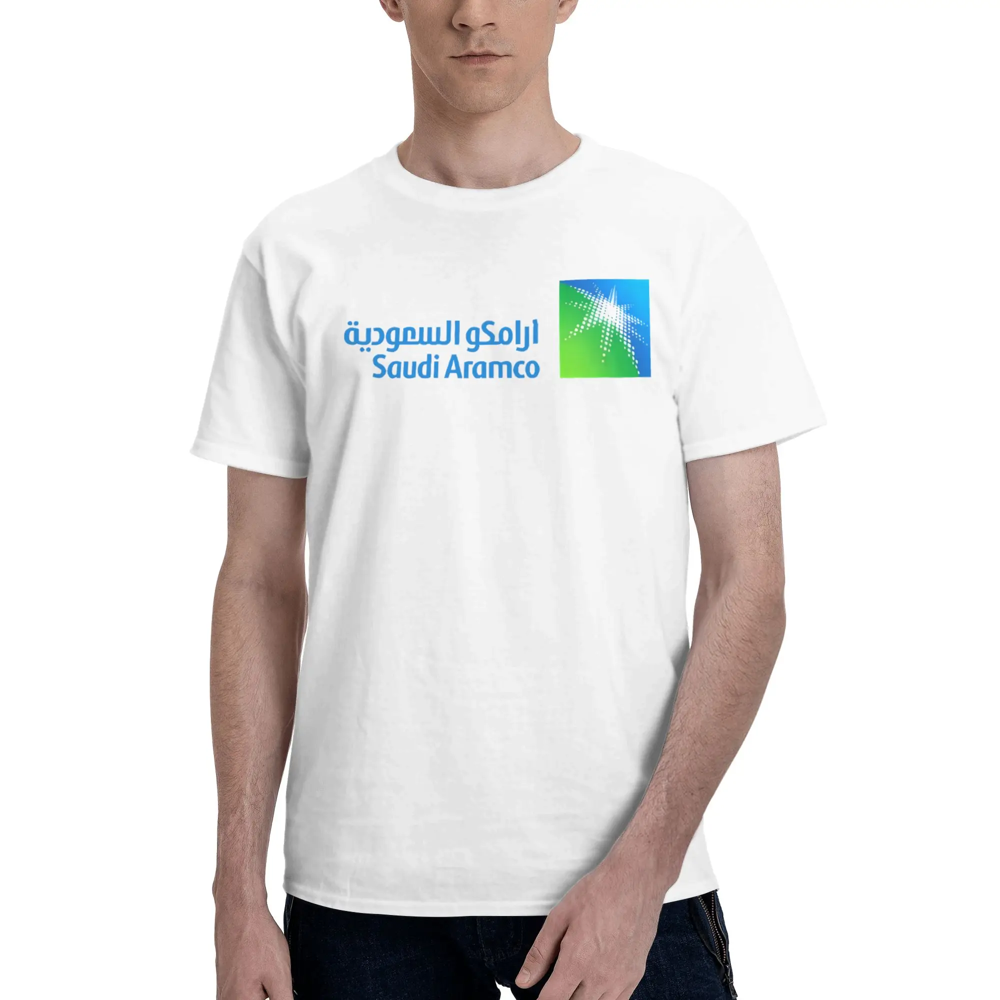 Saudi Aramco Not Fading Reversible T-shirt Niche Salt Style Short Sleeve