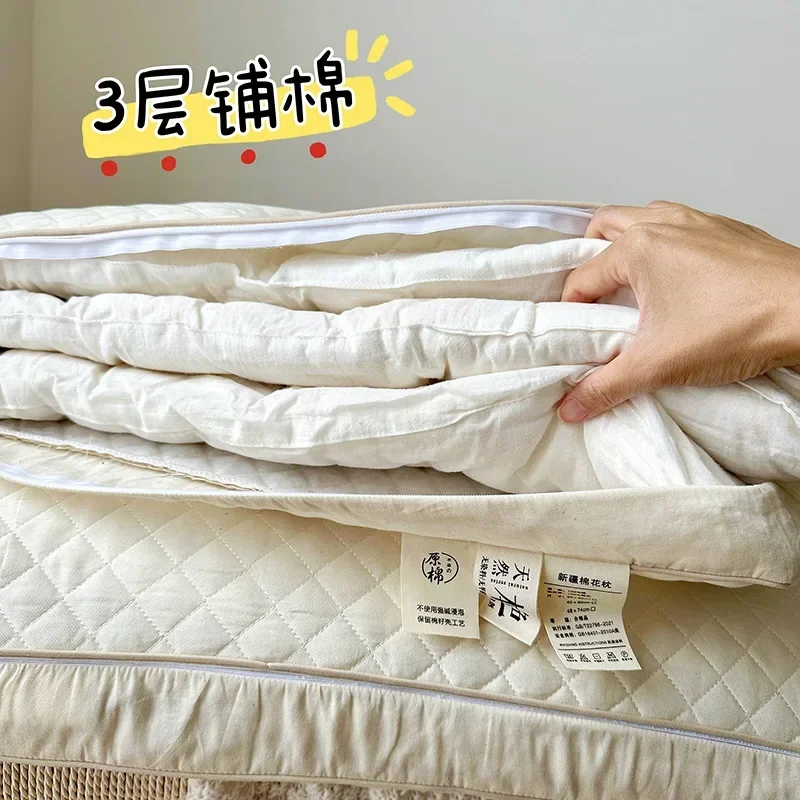 A-grade Xinjiang Cotton Pillow, All Cotton, Low Core to Aid Sleep, Children's Pillow, Adult Pillow Core Can Be Washed with Water