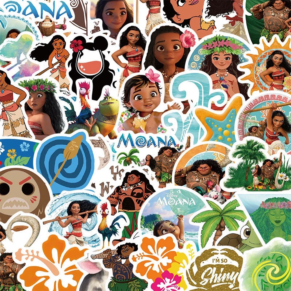10/30/50 Stück Disney Cartoon Film Moana Aufkleber Anime Aufkleber Dekoration DIY Skateboard Telefon Gepäck Niedliche Graffiti Aufkleber Geschenke
