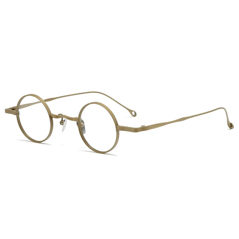 Belight البصرية خمر صغيرة مستديرة التيتانيوم خمر الرجعية النساء الرجال وصفة طبية النظارات إطار مشهد بصري RG1098AG