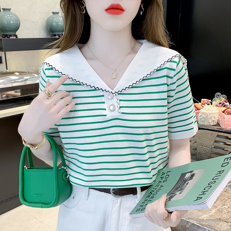 2023 spring summer new fashion casual woman t-shirt lady beautiful nice women Tops female Cheap wholesale dropshipping py5236