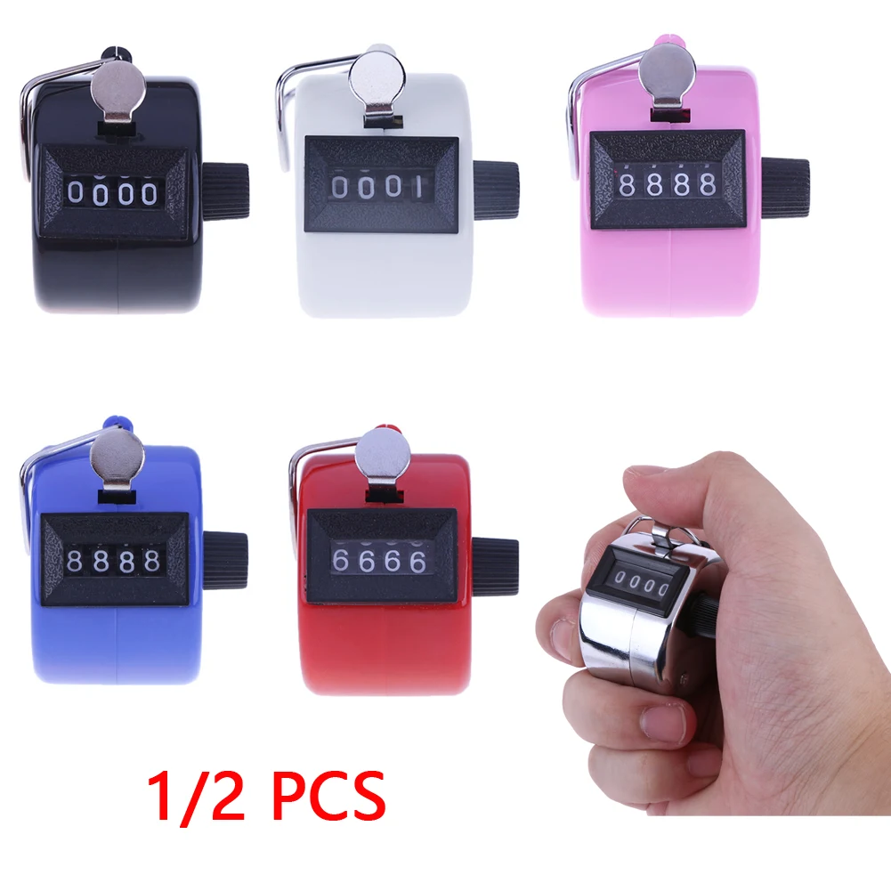 4 Digit Number Hand Held Tally Counter Digital Golf Clicker Manual Training Counting Counter Digit Mechanical Counter