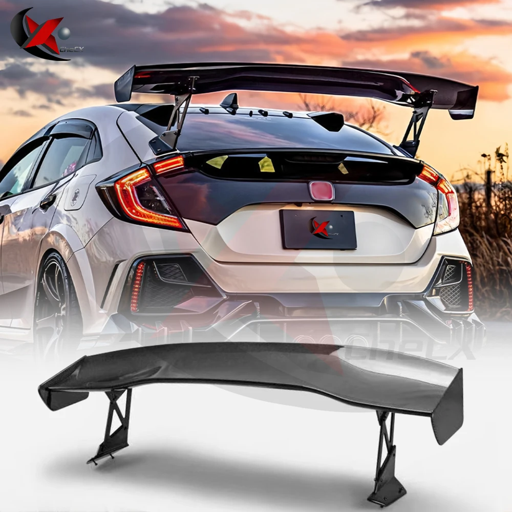 For 2016-2021 Honda Civic FK4 FK7 FK8 TypR 5-Door High-Quality Fiberglass Material Rear Spoiler VOLTex Style Car Rear Cover Kit