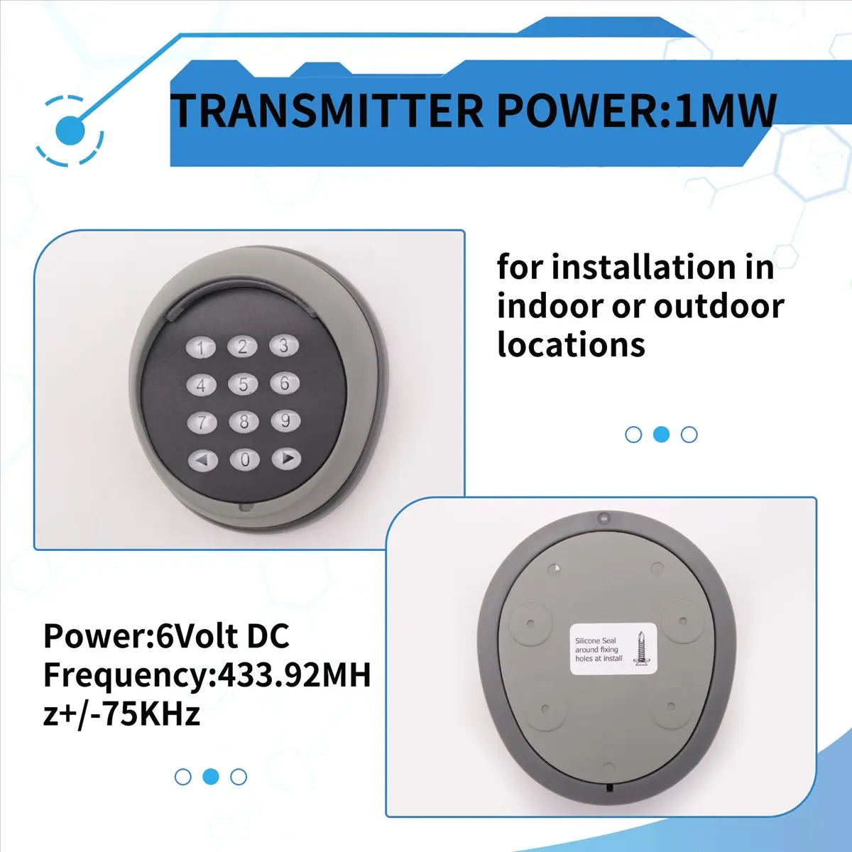 

Беспроводная металлическая клавиатура Jan.Metal для открывания ворот, с кодировкой Rolling Code, 433 МГц, для контроля доступа к гаражным воротам и дверям, высокое качество