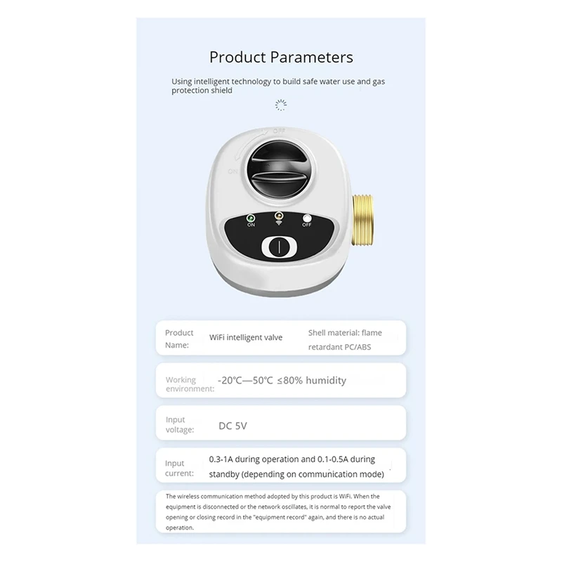 Smart Wifi Water Vavle Gas Shutoff per APP Wireless Control Timer Alarm Automation Linkage Valve Alexa Comparible