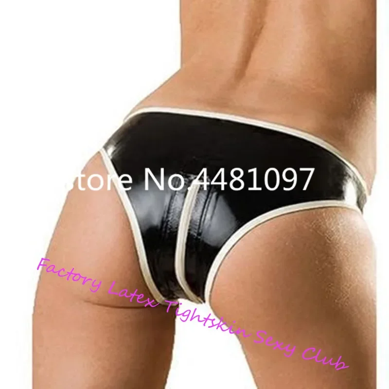 Sexy Handmade Nature Latex Underwear Female Rubber Lingerie for Women Plug Size XS-XXXL Open Crotch