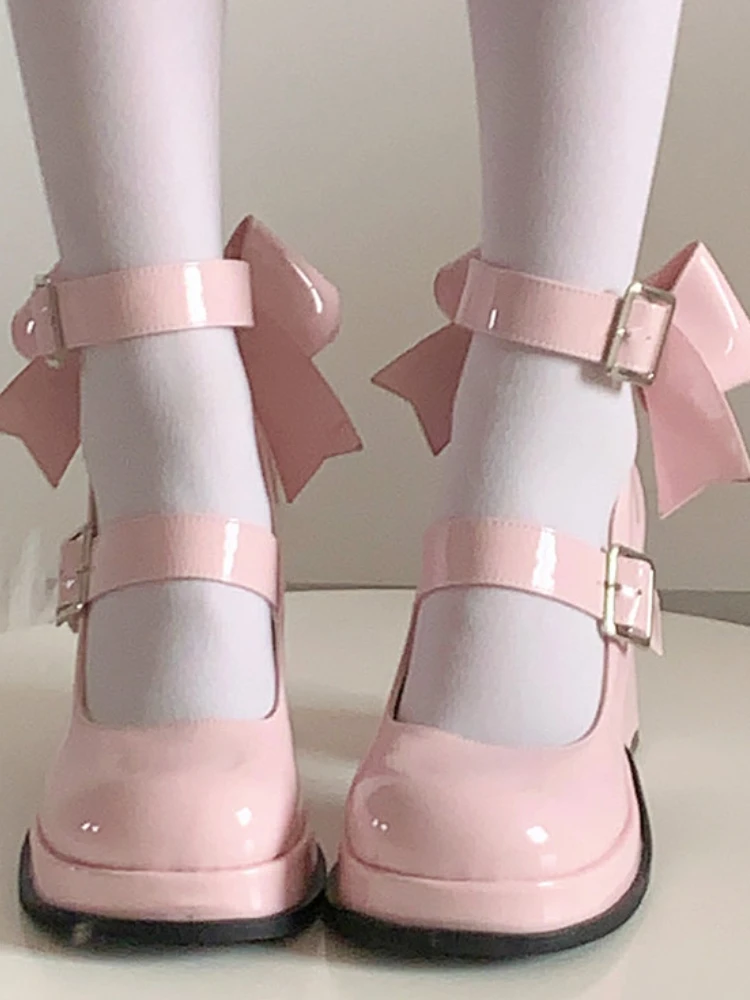 

Y2k Chunky Platform High Heels Pumps Women 2024 Summer Punk Thick Heel Mary Jane Shoes Lolita Shoes Female Kawaii Cosplay Shoes