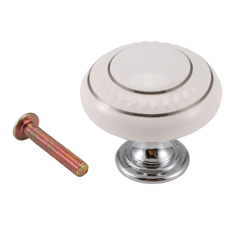 ABRS-1 X Door/Wardrobe/Cabinet/Cupboard Knob Handle Drawer White