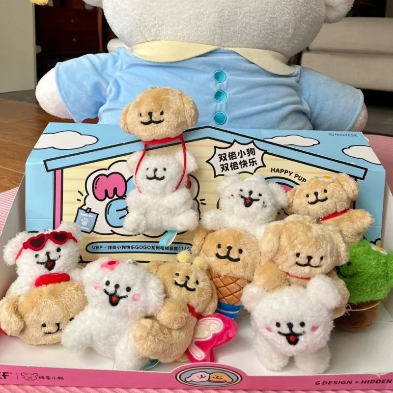 

Оригинальная серия Vef Line Puppy Happy Gogo, слепая коробка, периферийные устройства, модная игровая кукла ручной работы, плюшевая милая подвеска, подарок на фестиваль девушки