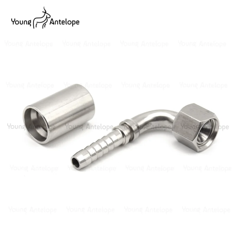 304 Stainless Steel 29611 Imperial C Fittings Flat Crimp Fittings Hose Fittings High Pressure Hose Oil Hose Female Thread