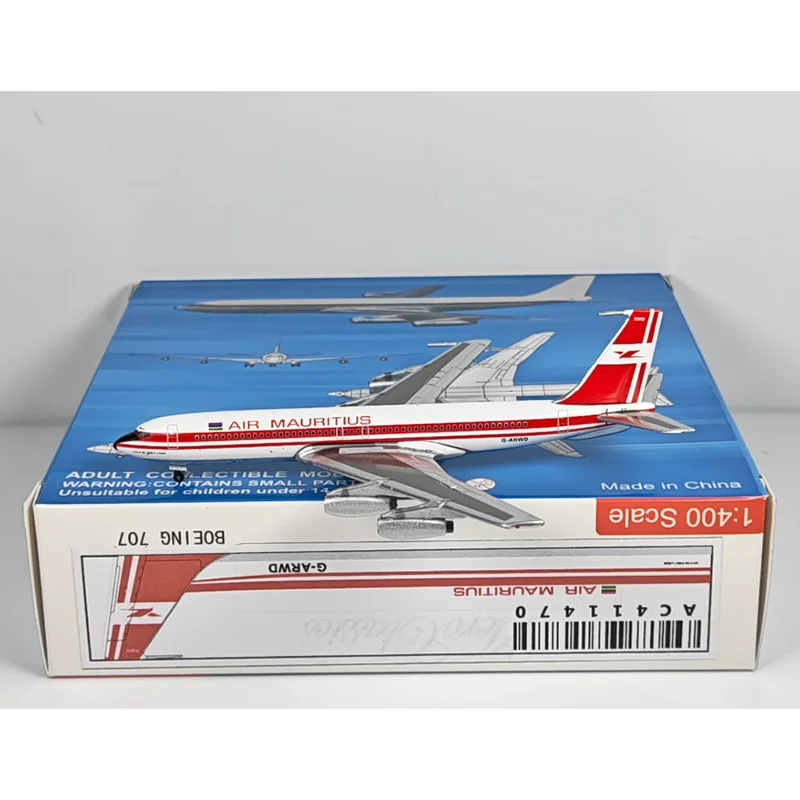 AeroClassics 1/400 Scale Mauritius Airlines B707-400 G-ARWD Die-cast Alloy Aircraft Model Collectible Decorative