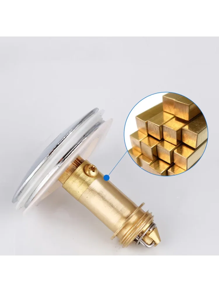 Spring Plugs Bounce Valve Brass Basin Sink Bath Replacement Waste Easy Pop Up Click Clack Plug Bolt Spring Mechanism Part