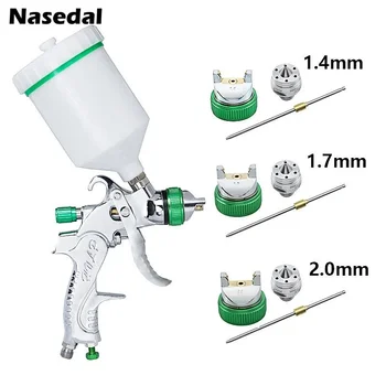 Püskürtme Tabancası Airbrush Nasedal HVLP 600 ml Bardak 1.4Mm 1.7Mm 2.0Mm Yerçekimi Airbrush memesi iğne Boyama Araba Mobilya Duvar