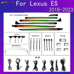 LED Car Inner Ambient Lamp For Lexus ES 2018 -2023 Dynamic  Symphony Ambient Light Steering Wheel Key + APP Control
