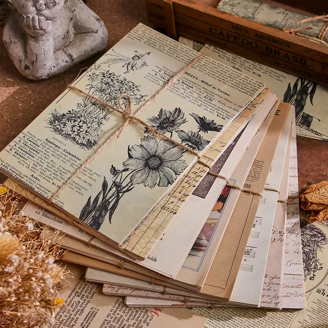 30 sztuk/paczka Vintage duży rozmiar materiał papierowy dekoracyjny Scrapbooking pamiętnik Album papier informacyjny Diy śmieci dziennik dostaw
