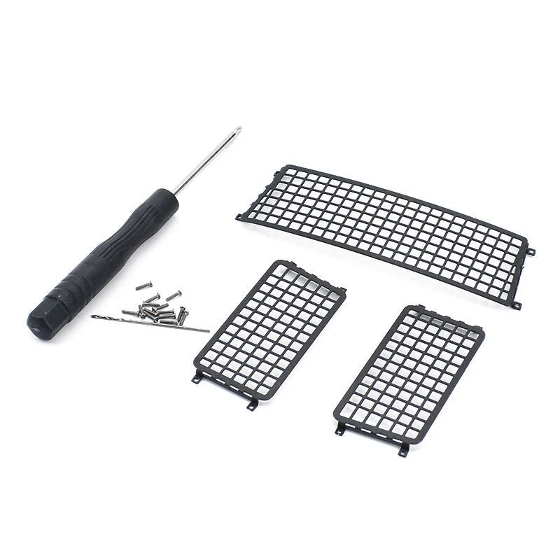 TRX4M Metal Window Grilles Window Mesh for 1/18 RC Crawler Car Traxxas TRX4-M Bronco Upgrade Parts