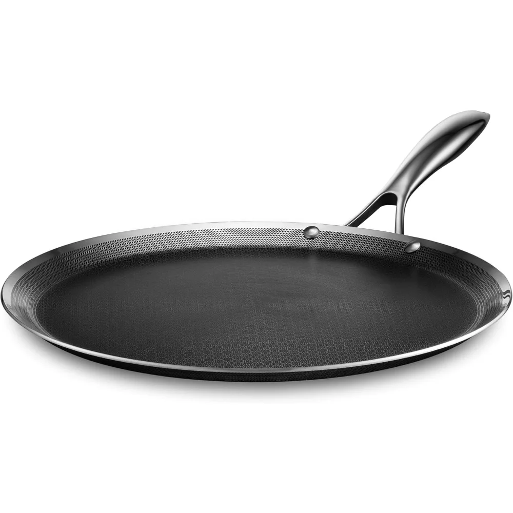 Hybrid Nonstick 13-Inch Griddle, Dishwasher and Oven Safe, Induction Ready, Compatible with All Cooktops