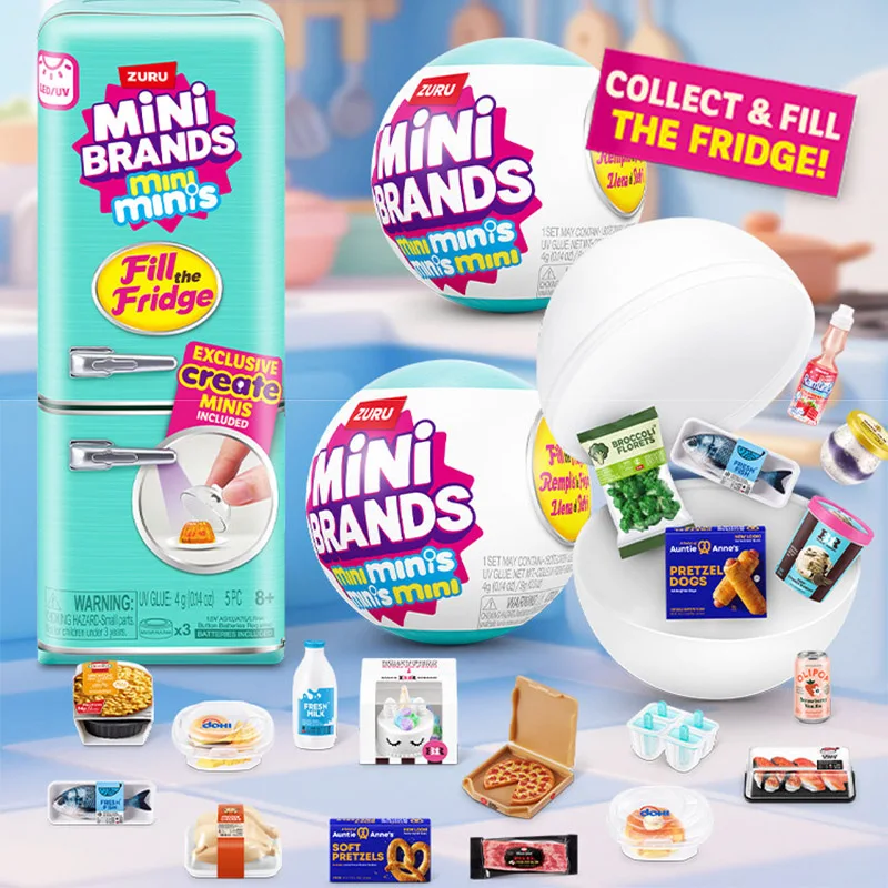 

Zuru Mini Brands Fill The Fridge Playset Diy Resin Minis Series Blind Box Girls Surprise Trendy Blind Box For Birthday Gift Toy