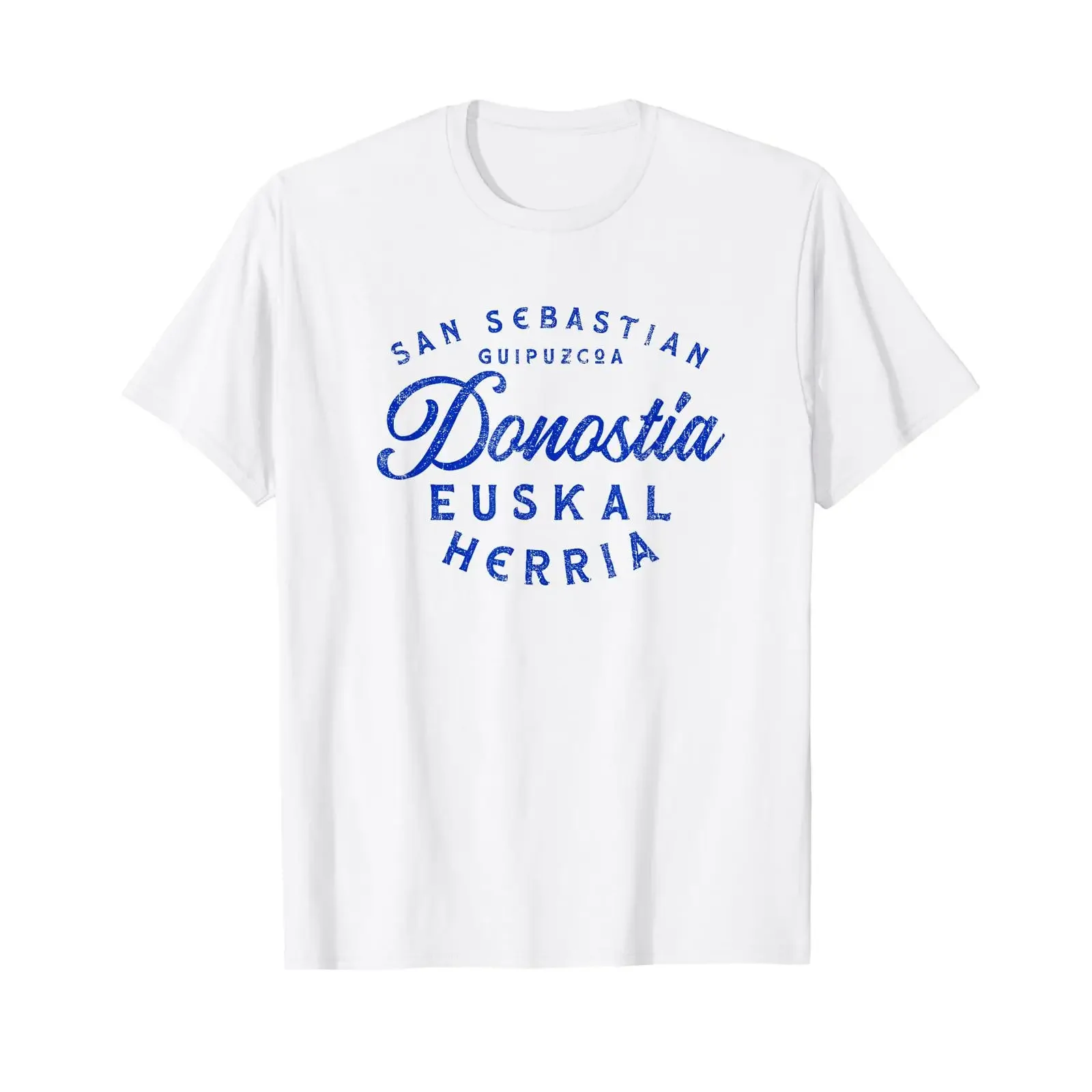 Футболка San Sebastian Guipuzcoa Donostia Euskal Herria Basque, винтажная, с эффектом потертости, с графическим принтом, мягкая, удобная, дизайнерская одежда