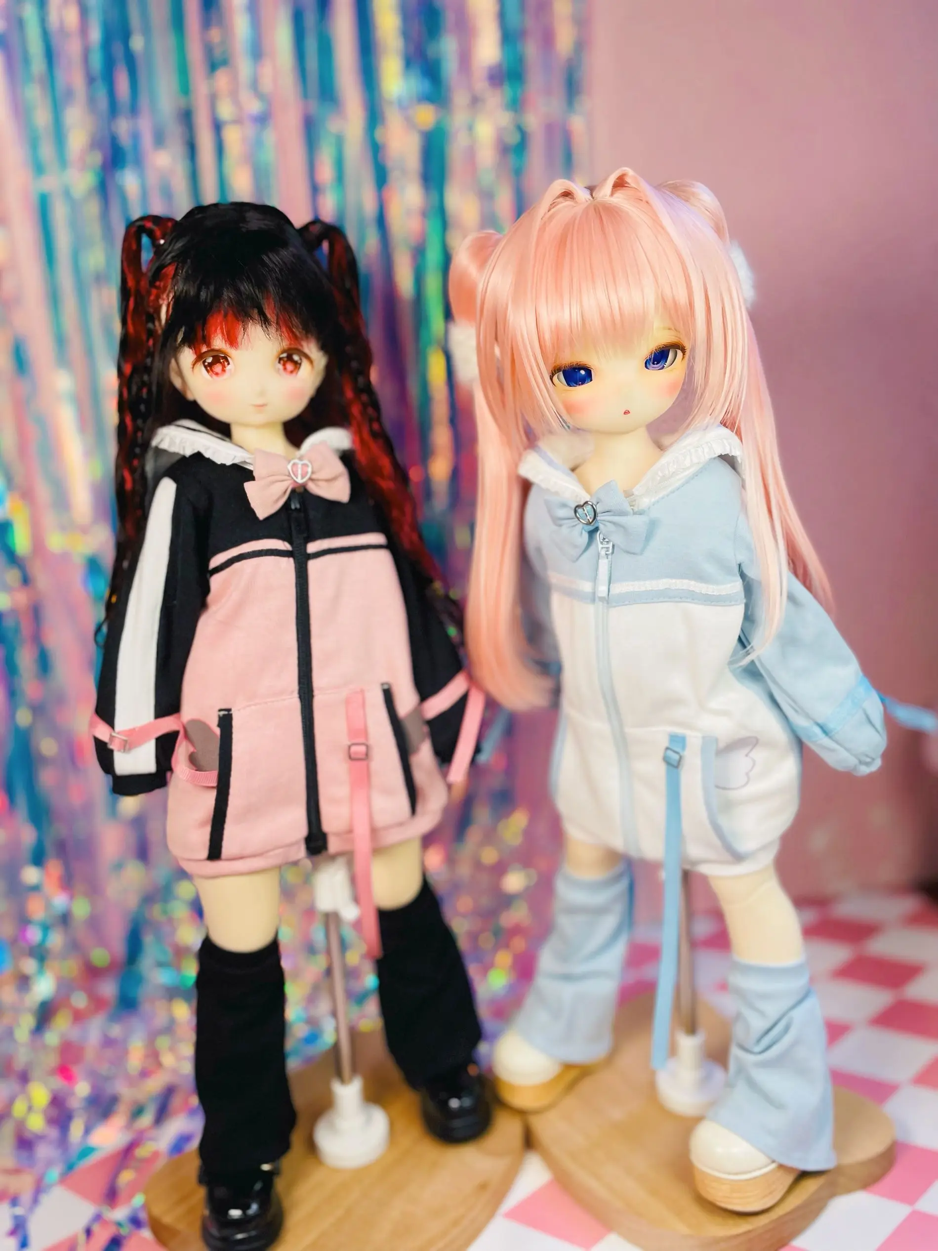 

Одежда для кукол Bjd подходит для 4/6 точечных медведей, девушек, медвежьих яиц, кроликов, фасоль, детская одежда, комплект из 3 предметов, серия «шашка», «утопленный ангел»