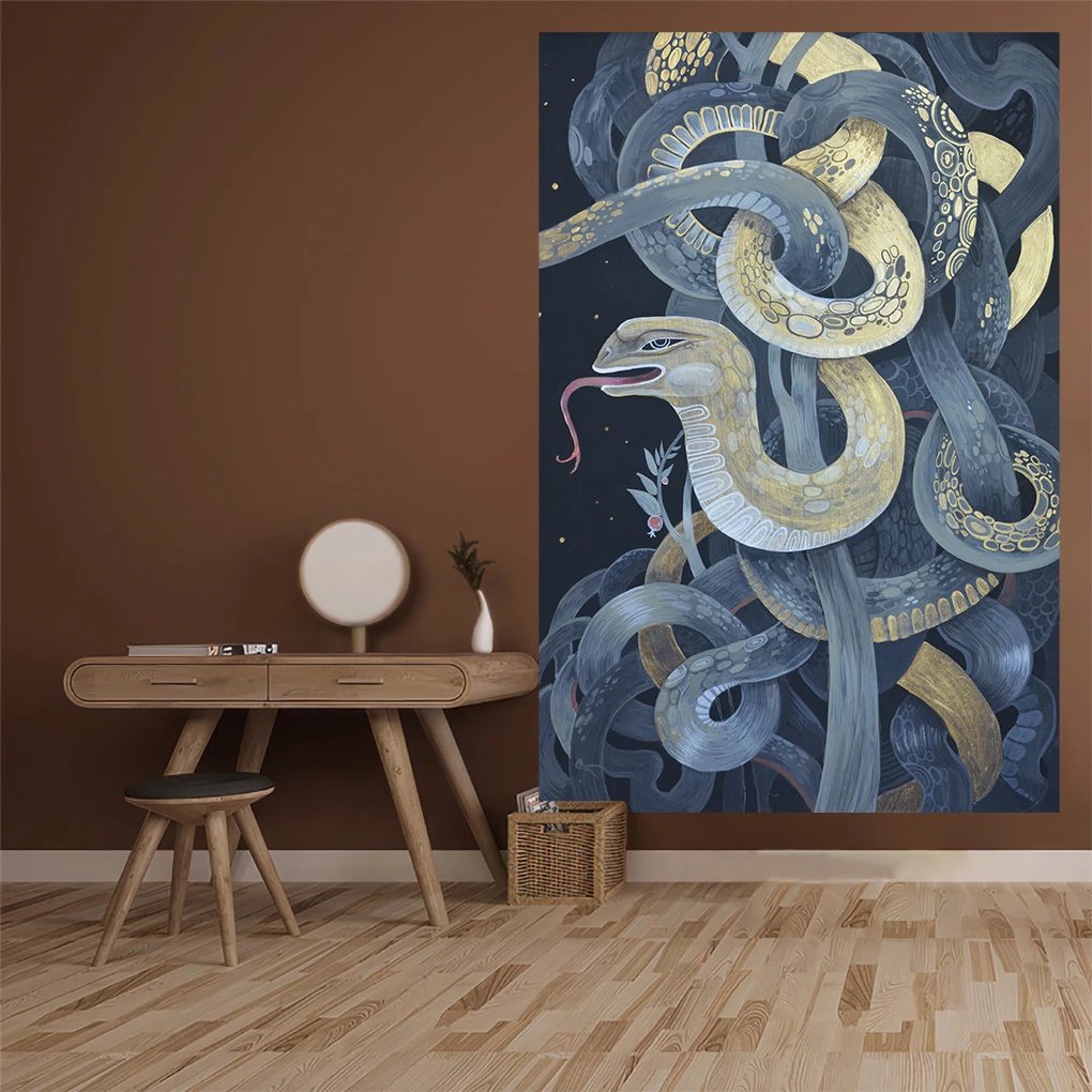 

Art Snake Hanging Tapestries Wall Mysterious Decoration Aesthetic Living Room Or Bedroom Decoratives