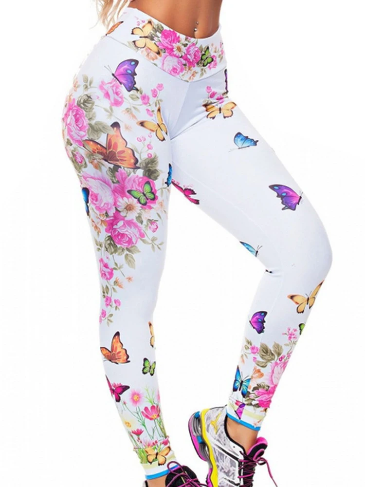 Oefen Yoga Leggings Sportbroek Push Up Fitness Hardloopjoggings Vrouw Panty Heup Lift Leggins Digitale Bedrukte Gymkleding