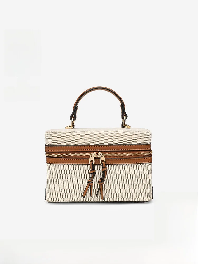 

Polaiya Autumn Winter Retro Box Bag Fashionable Women's Crossbody Makeup Bag Versatile Quality Leather Handbag Modern Neutral...