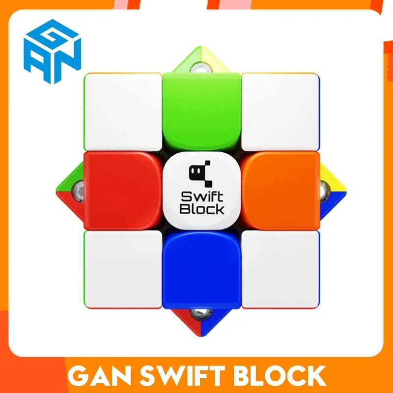 GAN 355 S Swift Block 3x3 Magnetico Cubo di Velocità Magica Gan 355S Senza Adesivo Professionale Agitarsi Giocattoli Gan 355 S Cubo Magico Puzzle
