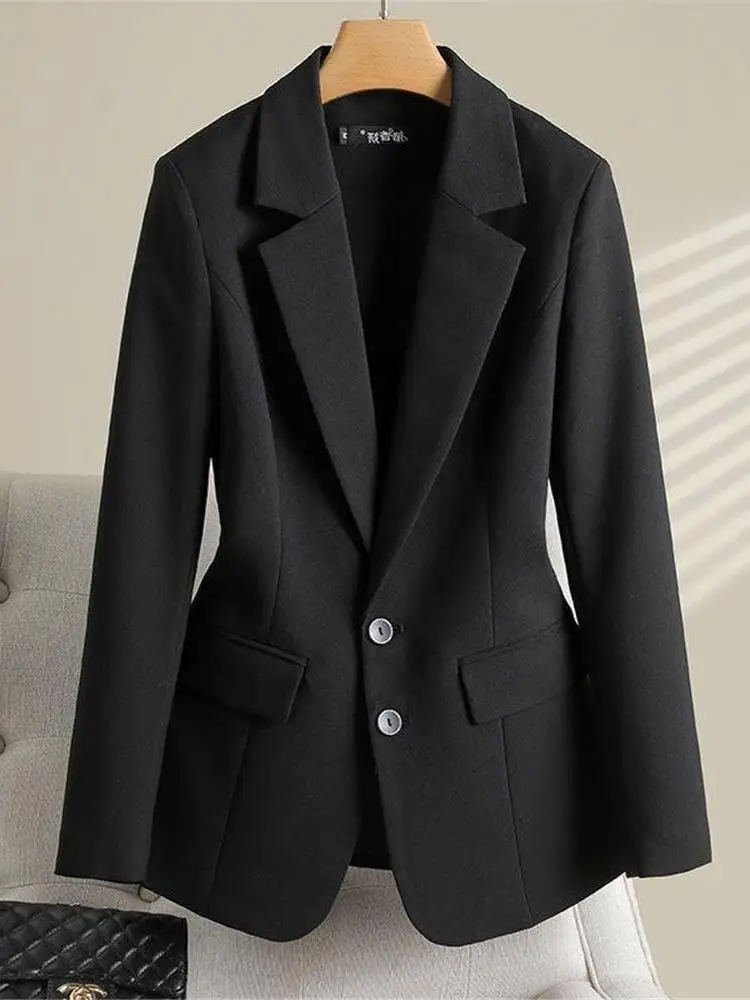 

Белая облегающая женская весенне-осенняя профессиональная одежда Long Sve Cleanfit, универсальная офисная одежда, застежка на одной пуговице