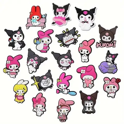 MESUCA 10/30pcs Sanrio Shoe Decorations Accessories Charms For Clogs Bogg Bag Bubble Slides Sandals, Gift Idea for Birthday