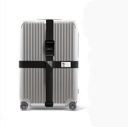 Nylon Crossbody Luggage Belt For Travel Abroad TSA Airport Lock Strapping Belt With Password Protection Stock Available