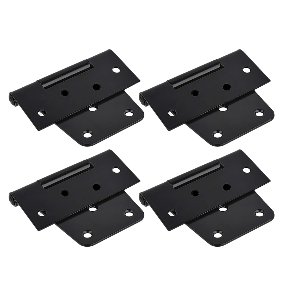 

4 Pcs Black Paint Hinge Hinges for Wood outside Bearing Iron Material Door Steel Garden Gate Fence