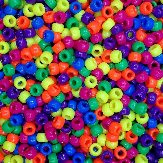 1000 sztuk Multicolor zestaw koralików kucyk plastikowe koraliki kucyk dokonywanie koralików do włosów na warkocze akcesoria do włosów Kandi koraliki na bransoletkę