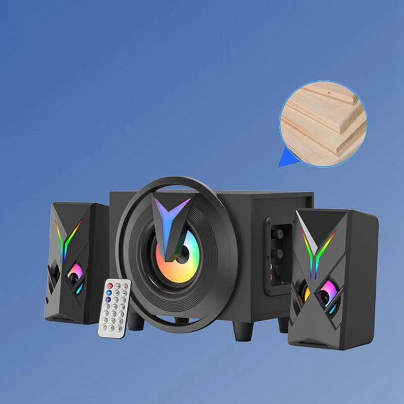 RGBステレオコンピュータースピーカー,3.5mm入力,ボリュームコントロール,マルチメディアデスクトップスピーカー,ゲーム,コンピューター,タブレット,電話