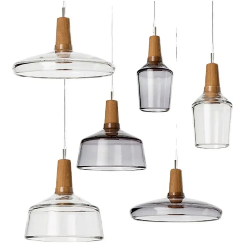 

Nordic single head restaurant light, creative Internet celebrity bed and breakfast bar light, glass chandelier