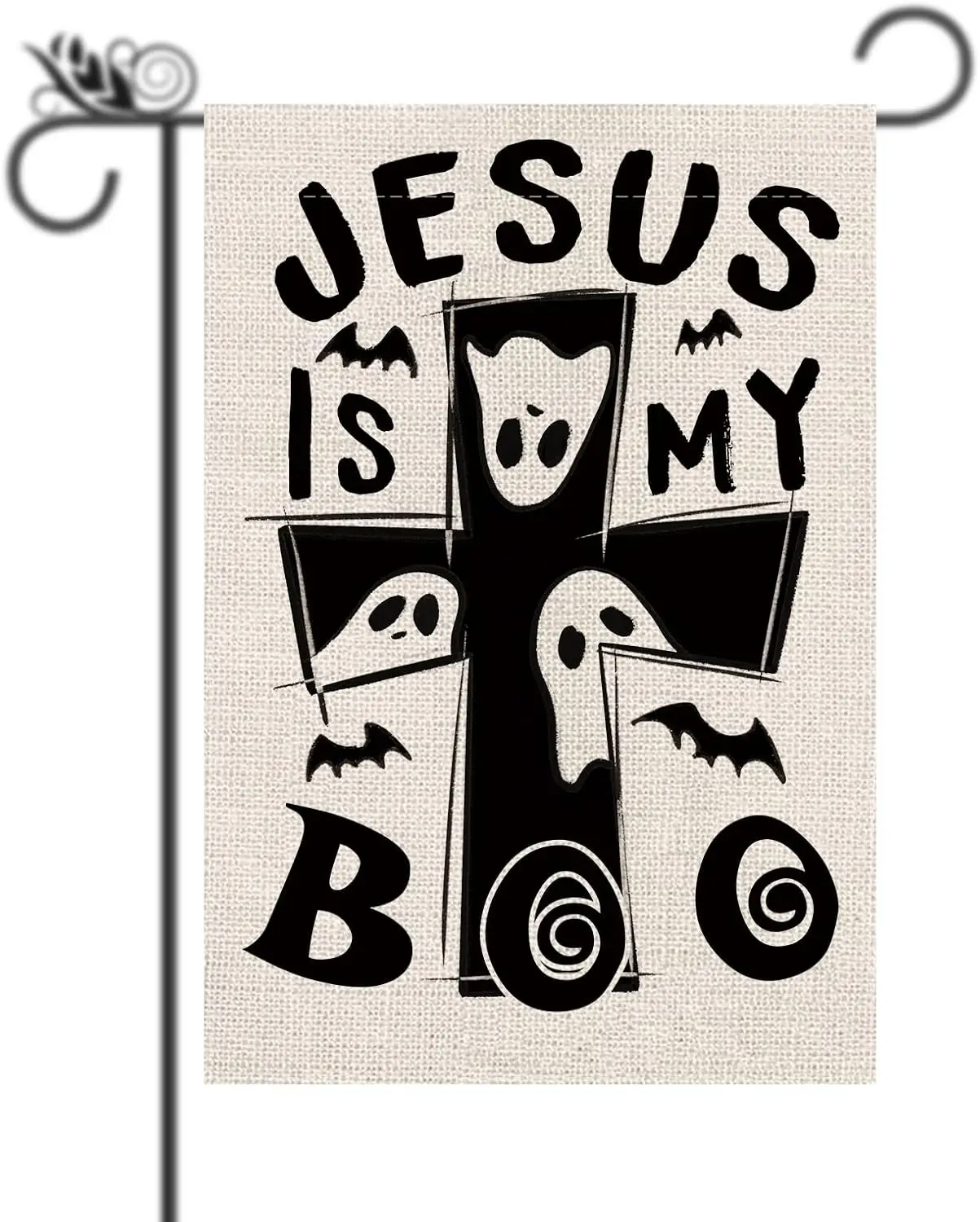 Halloween Garden Flag Jesus Is My Boo Vertical Double Sided Flags for Holiday Farmhouse Patio Yard Outdoor Party Decor Decor UUN
