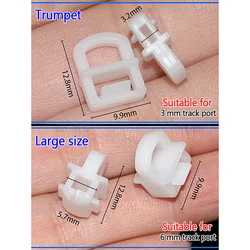 10pcs Car Curtain Track Wheel Truck Curtain Buckle Car Curtain Track Suspension Ring Pulley Sliding Ball Curtain Rail Clips Hook