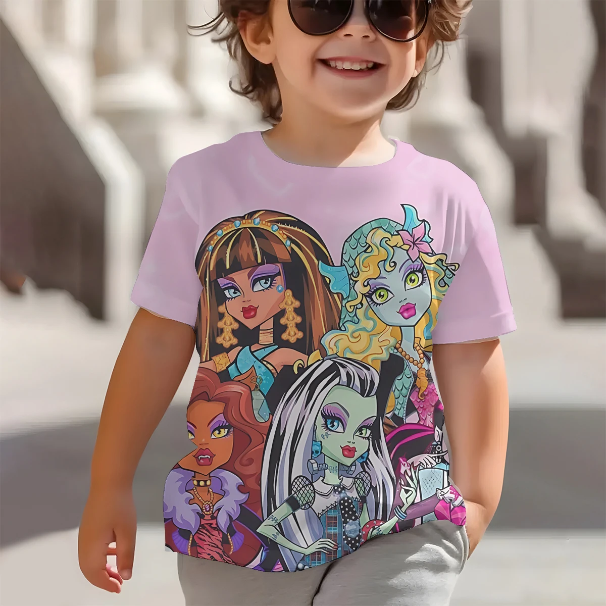 3D Print Baby Clothing 5 to 14 Years Male Outdoor Clothes for M-Monster Highs Fashion Girl Children Boy Girl Child T-Shirt Top