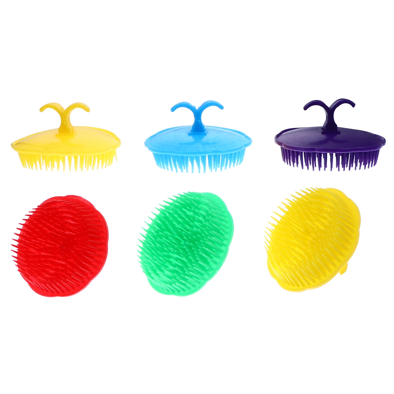 

12Pcs Durable Massage Combs Lightweight Creative Scalp Scrubber Brushes Soft Gentle Hairdressing Hairbrushes Anti-Itch Practical