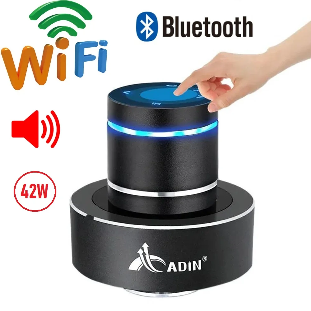 Wifi Vibro Bluetooth Speaker Wireless 42w Portable Subwoofer Speaker Bluetooth Neighbor Column Adin Metal Vibration Speakers