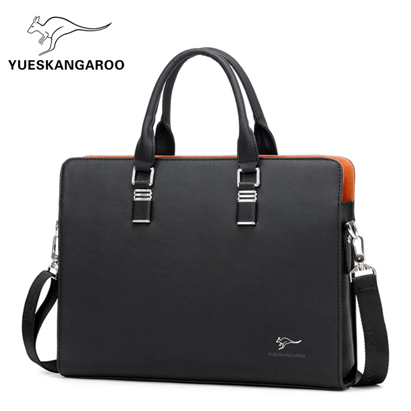 

2024 New Men's Business PU Leather Handbag for Men's Large Capacity Crossbody Bag Men's Laptop Travel Office Briefcase