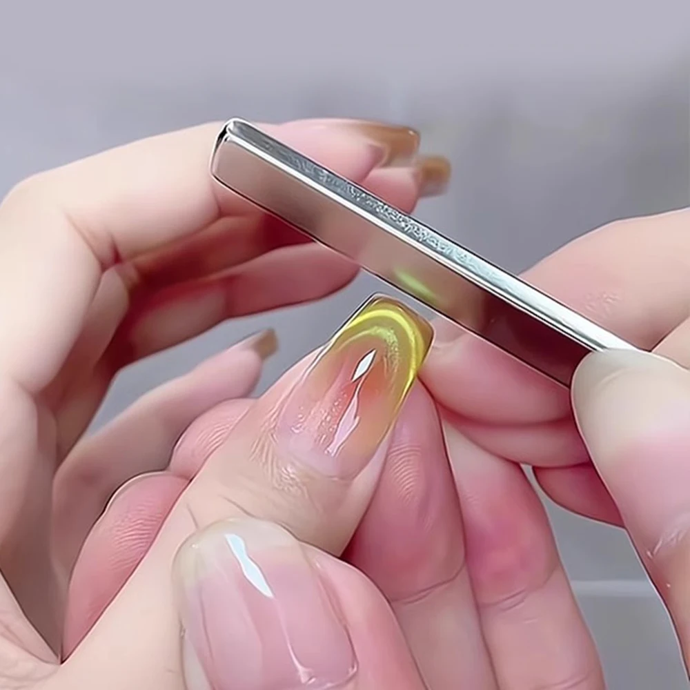 صالون عين القط هلام طلاء الأظافر ثلاثية الأبعاد المزدوج رئيس عصا مغناطيسية ل رسمت رسومات أظافر تصميم مسمار أدوات الرسم 60x10x3mm #4