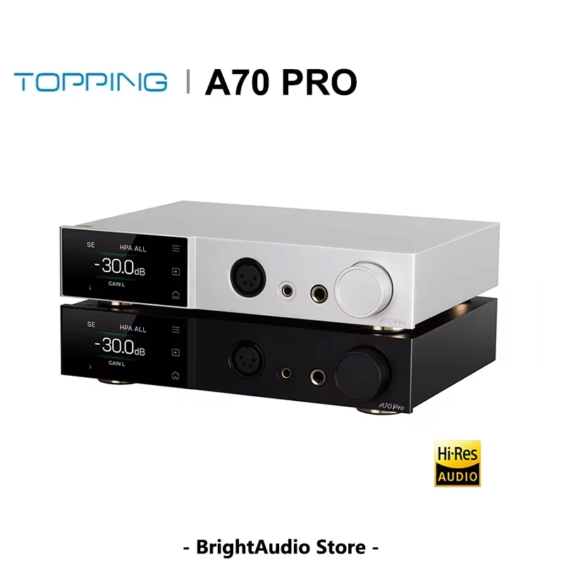 

TOPPING A70 PRO Hi-Res Audio Headphone Amplifier Fully Balanced AMP Preamp T'ang-Ku-la Module 12V Trigger 17000mW*2 hidizs