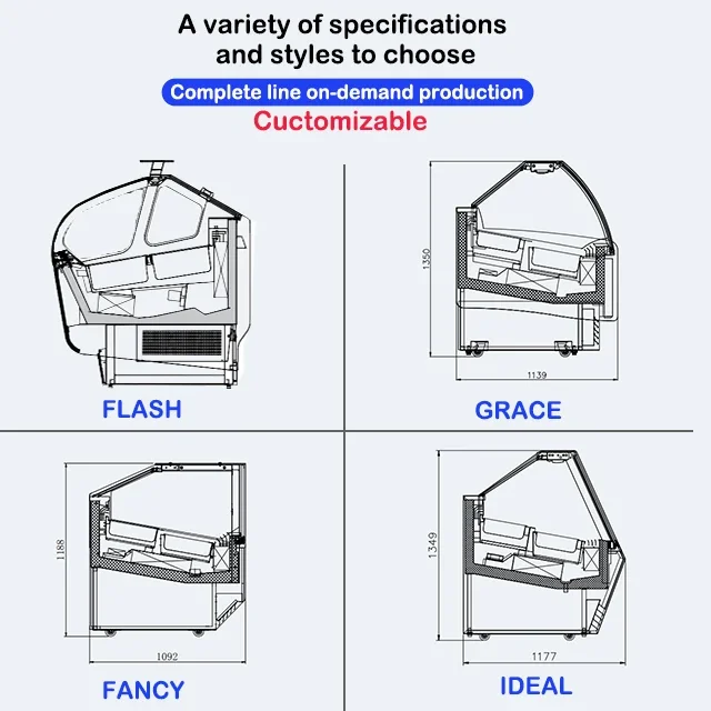 Prosky Commercial Used Convenience Store Cake Gelato Ice Cream Display Refrigerator Equipment